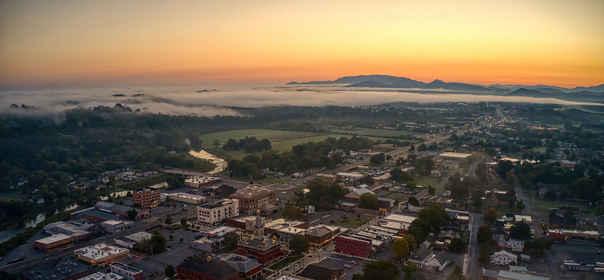 Aerial photo of city